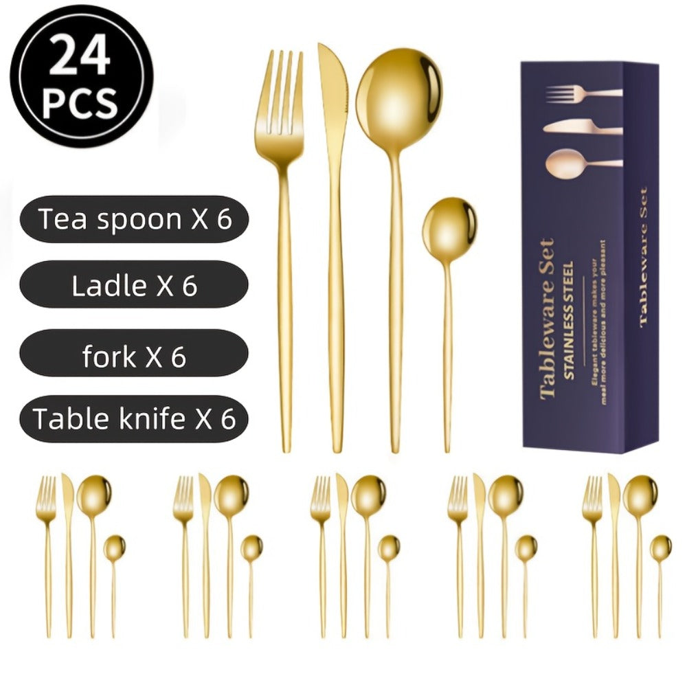 Gold Silverware Set 60 Pcs Service for 20 for Entryways, Bedrooms and Living Spaces, with the Listed Configuration