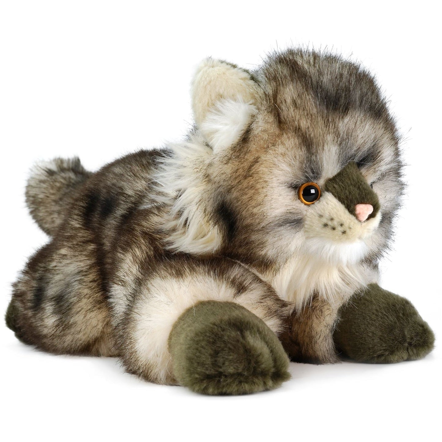 Maine Coon Cat Stuffed Animal Plush 16 Inch Super Realistic Cat Plush Toy High Quality for Entryways, Bedrooms and Living Spaces