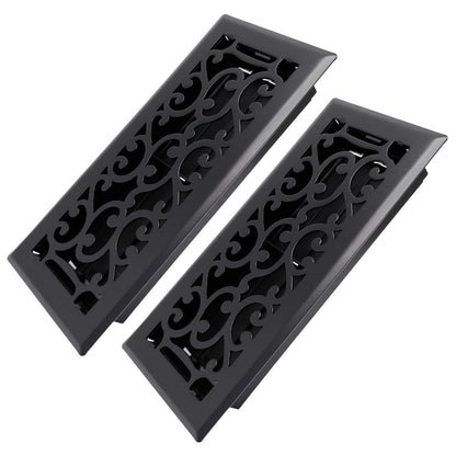 Floor Vent Register Cover 4x10 Inch Walkable Steel Decorative Air Vent Grille Adjustable for Entryways, Bedrooms and Living Spaces