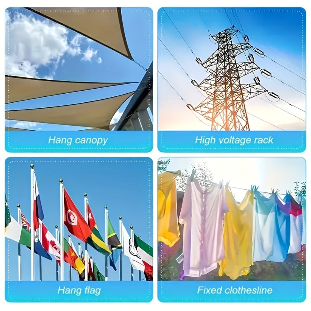 Retractable Clothesline Stainless Steel – Portable Indoor Outdoor Laundry Line for Apartment, Dorm & Camping