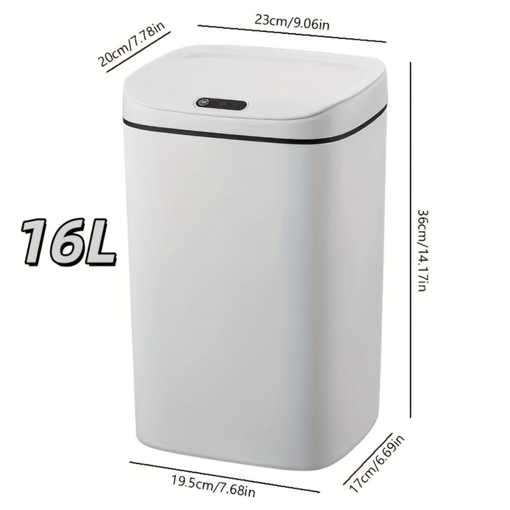 Motion-Activated Touchless Trash Can with Lid, Smart Sensor Waste Bin for Kitchen, Bathroom, Office & Home