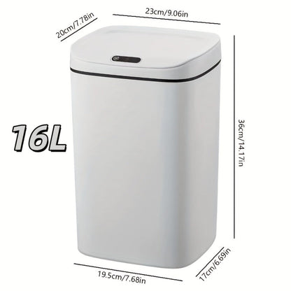 Motion-Activated Touchless Trash Can with Lid, Smart Sensor Waste Bin for Kitchen, Bathroom, Office & Home