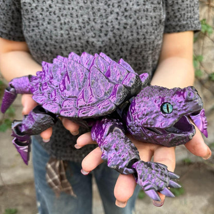 Articulated Crocodile & Turtle 3D Printed Figure, Large Flexible Movable Joints Poseable Animal Collectible