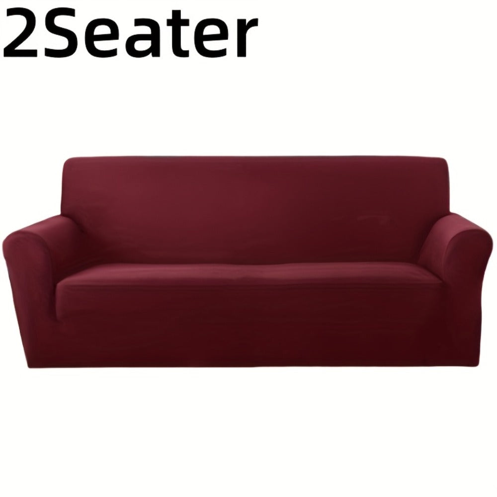 Sofa Cover Elastic Stretch Slipcover for 1, 2, 3 or 4-Seater Sofas in Seven Solid Colors with Model-Specific Size and Color Options