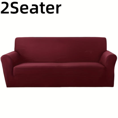 Sofa Cover Elastic Stretch Slipcover for 1, 2, 3 or 4-Seater Sofas in Seven Solid Colors with Model-Specific Size and Color Options