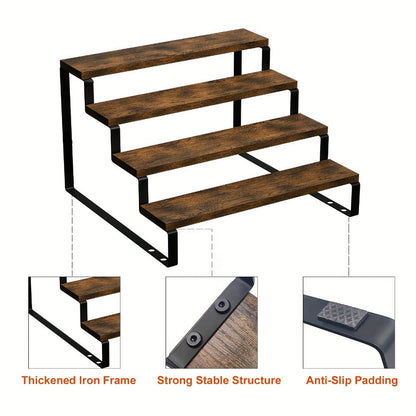 Expandable Spice Rack Organizer 3-Tier 2-Pack, Adjustable 13.8" to 26" Display Riser Stand for Kitchen Cabinet