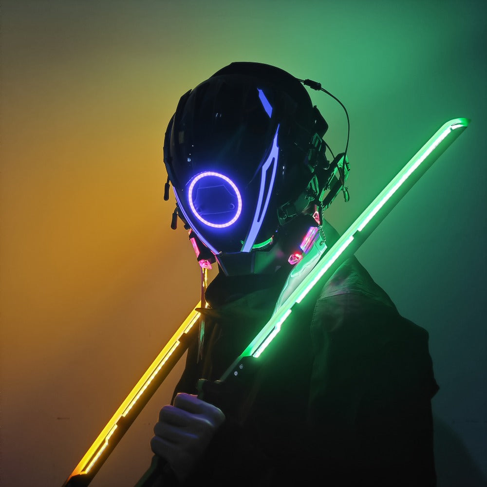 LED Cyberpunk Katana Prop 80cm Acrylic Luminous with the Listed Color, Size or Set Options for Everyday Use