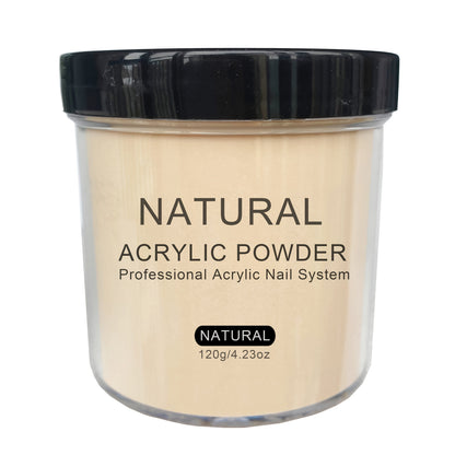Acrylic Nail Powder 4oz Glitter Set 3 Colors Cool Pink Golden Natural for Nail Extensions Sculpting 3D Nail