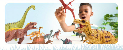 Dinosaur Toys for Kids 19pcs with Play Mat & Storage Cage, Realistic Dinosaur Figures Playset for Boys Girls Ages 3+