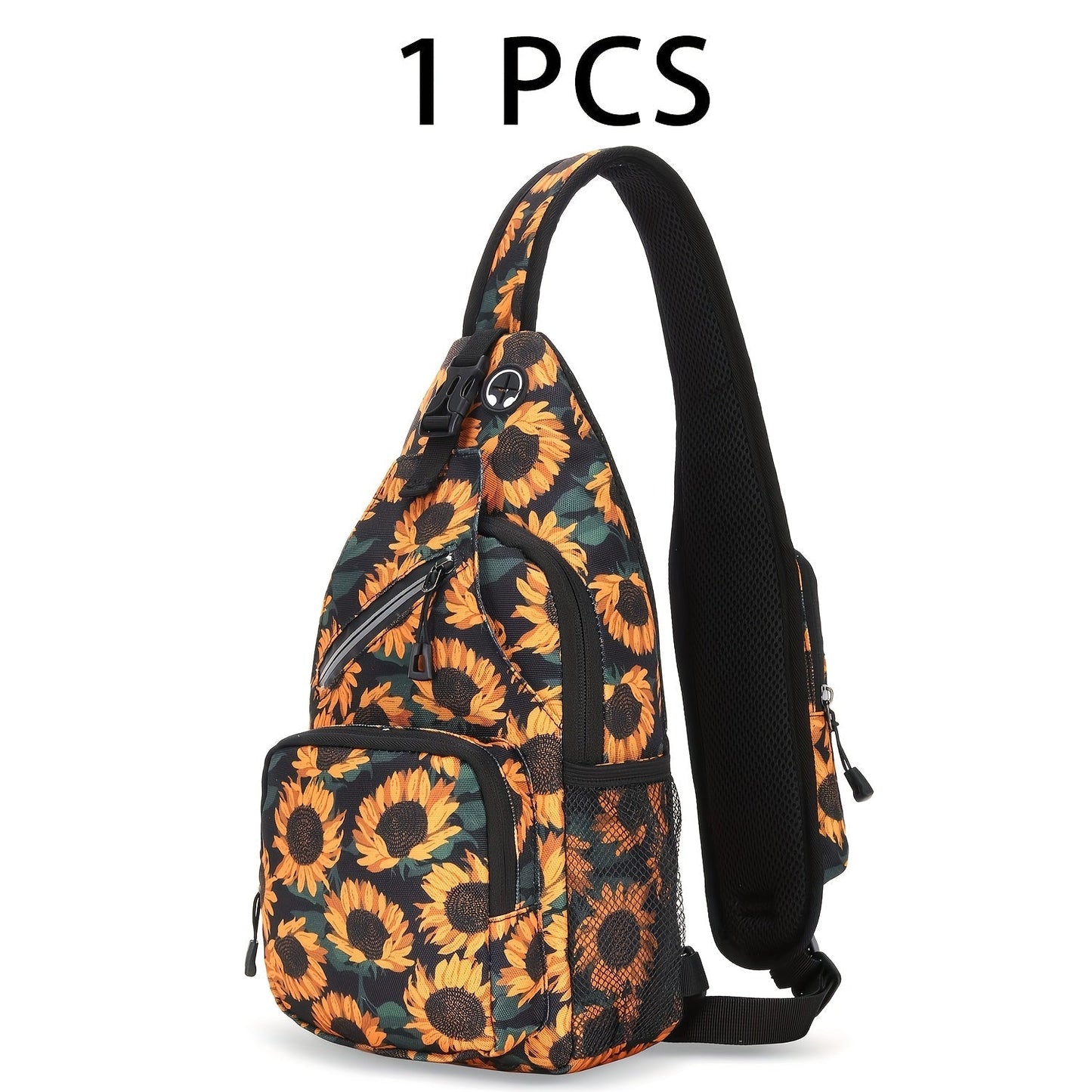 Lightweight Multi-Pocket Sling Crossbody Bag for Women and Men with Zip Compartments and 14 Color Styles