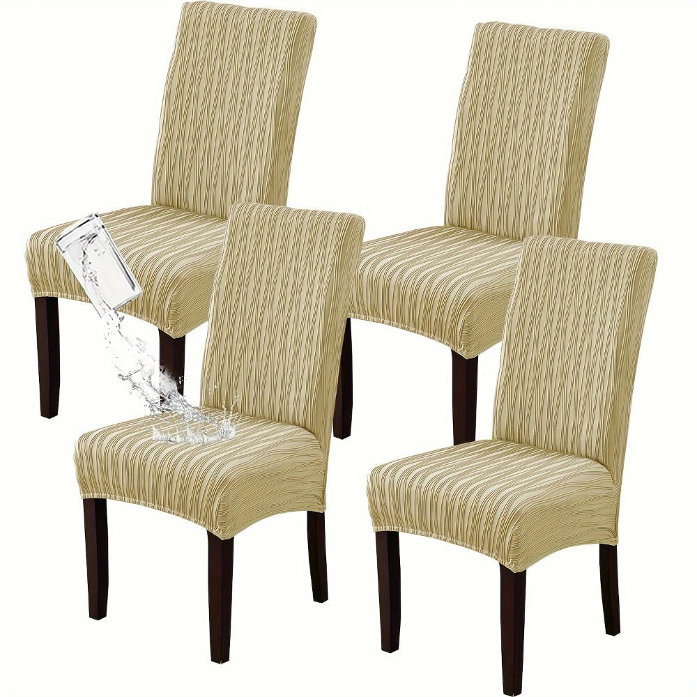 Dining Chair Covers Stretch Slipcovers Set of 4 or 6, Stain Resistant Removable Chair Protector for Home Kitchen Restaurant Wedding