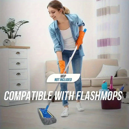 Reusable Microfiber Mop Pads 10-Pack Machine Washable Replacement Refill Pads for All Floor Surfaces Bathroom Bedroom Living Room Kitchen