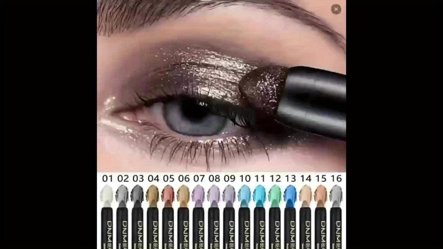Eyeshadow Sticks and Gel Eyeliner Set 8 or 16PCS Shimmer Highly Pigmented Waterproof, for Makeup, Travel and Everyday Vanity Use