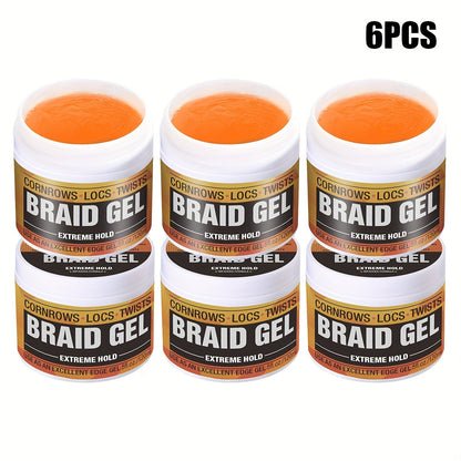 Extreme Hold Braid Gel & Edge Control Hair Wax Pomade – Anti-Frizz, Moisturizing, Long-Lasting for Braids, Locs, Twists & Sleek Styles