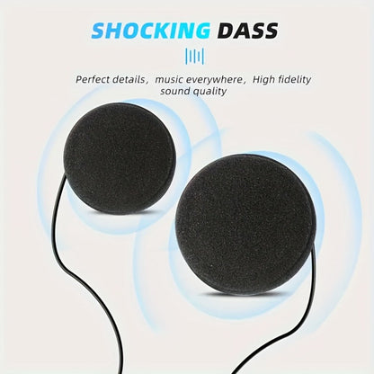 Motorcycle Helmet Bluetooth Headphones Wireless 5.0 – Hi-Fi Stereo, Noise Cancellation, Hands-Free Calls & Music, Easy Helmet Install