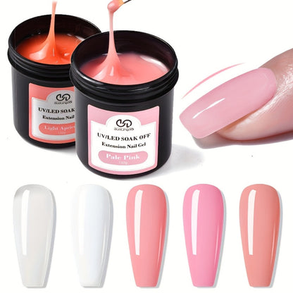 Builder Gel for Nail Extensions 150g Apex Strengthening Kit 13 Shades Clear White Pink Nude Milky Jelly Salmon UV LED Cure Professional