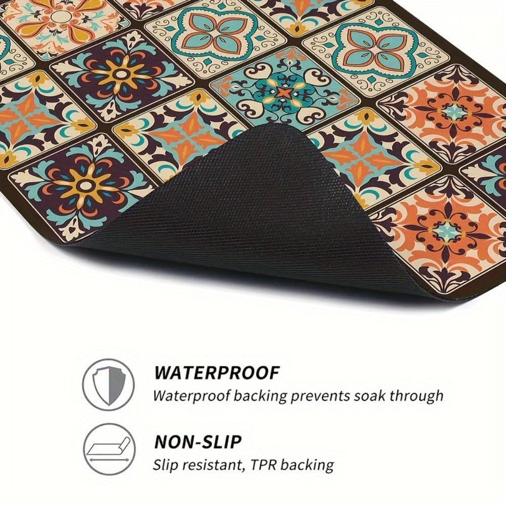 Washing Machine Cover Silicone Decorative Plaid, 23.62x19.69 Inch Kitchen Laundry Room Top Load Washer Protector
