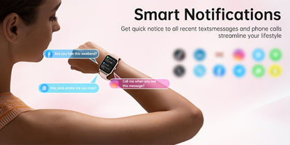 Smartwatch with Built-in Alexa FAWEIO 1.8" HD Touch Screen, Bluetooth Calling, 100+ Sport Modes, Fitness Tracker Heart Rate Sleep