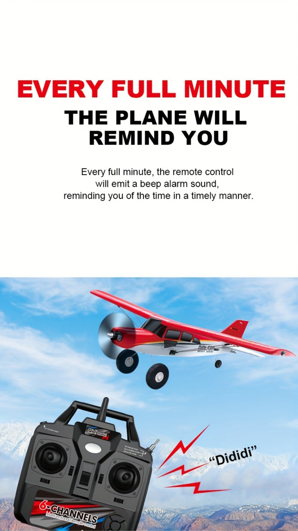 RC Airplane QIDI560 M7 Brushless Fixed Wing, 6-Channel 6-Axis Gyro Remote Control Plane with 3D Stunts