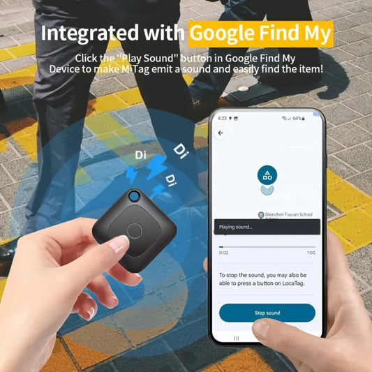 Square Locator Tag Set with Android-Only and Apple Find My Options in One-, Two- or Four-Pack Configurations