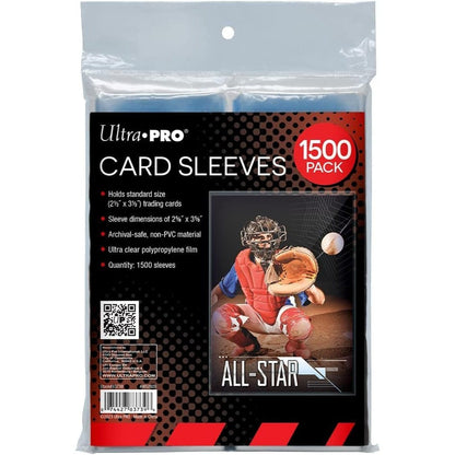 Trading Card Penny Sleeves 1500 Pack Standard Size 2.5x3.5 – Ultra Clear Protective Card Sleeves for Pokemon, Sports Cards, MTG, Yu-Gi-Oh