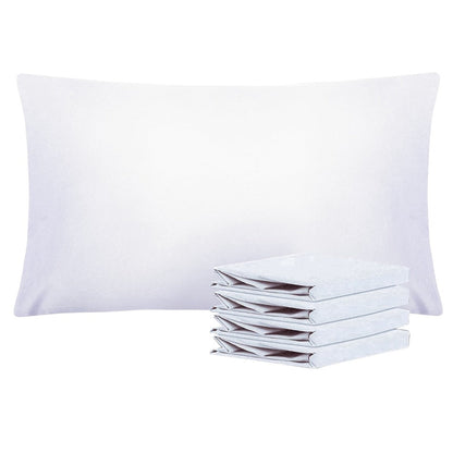 Pillowcases 4 Pack Queen 20x30 – Brushed Microfiber Soft Wrinkle-Free Fade-Resistant Envelope Closure Solid Color 32 Colors