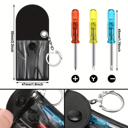 Mini Tape Measure & Screwdriver Keychain Tool Set 96 Pack, Bulk Party Favors for Men, Father's Day Gifts