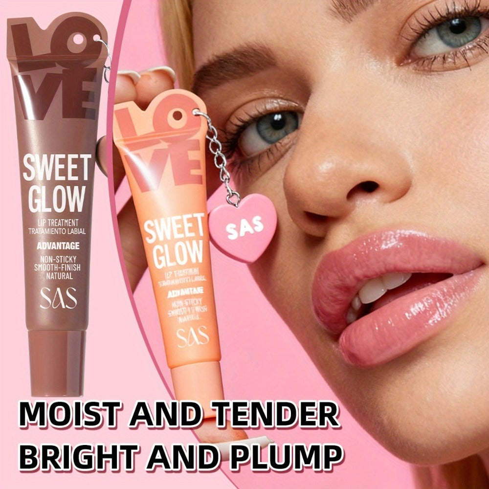 SAS Heart-Pendant Lip Gloss with 15ml Net Content, Squeeze-Tube Format and Six Numbered Shades