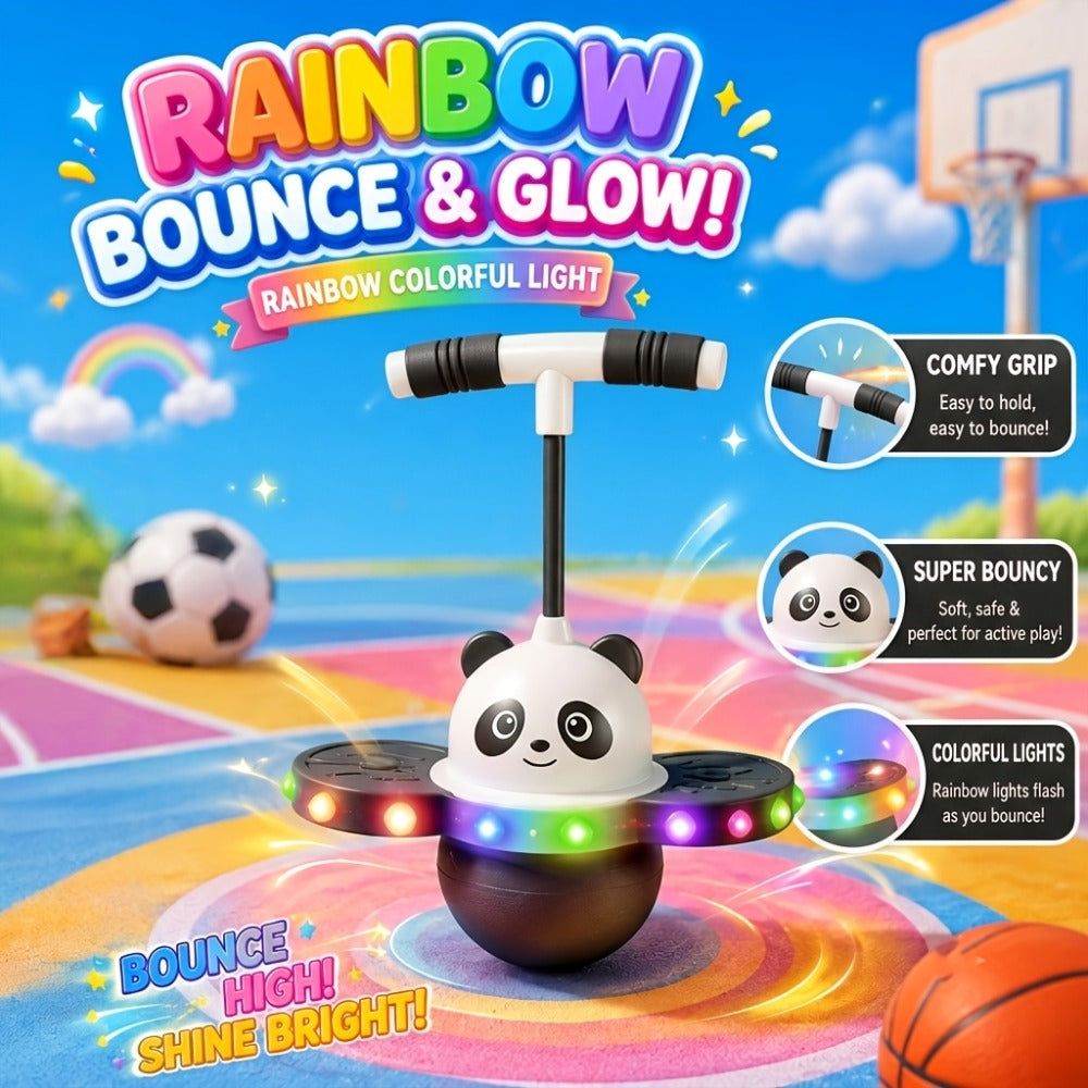 LED Light Up Bouncing Ball for Kids, Colorful Illuminated Balance Toy for Indoor & Outdoor Play, Fun Pink & Interesting Black