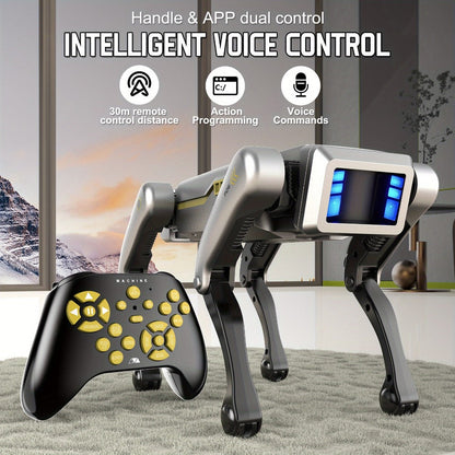 Robot Dog Toy with AI Voice Control & RC Remote, 2.4GHz 99Ft Range, App Programming, Dancing & Storytelling
