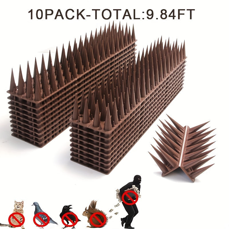 Bird Spikes, 4 Row Fence Balcony Window Sill Ledge for Garden, Yard and Pest Management, with the Listed Configuration