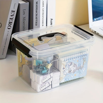 Stackable Clear Plastic Storage Bins with Lids, 6 Pack Large Clip-On Lid Containers for Home, Closet