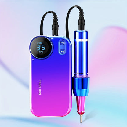 Electric Nail Polisher & Buffer Rechargeable High Power, Professional Manicure Pedicure Machine for Nail
