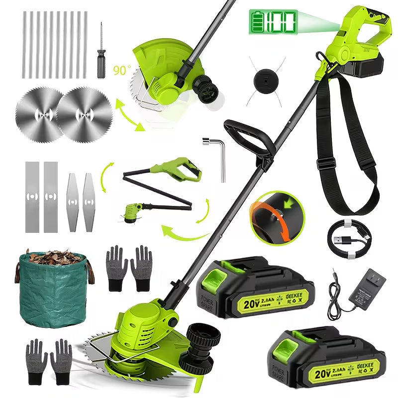 Cordless Lawn Mower 3-in-1, Trimmer Edger Small Yard Patio Garden for Garden, Patio and Yard Use
