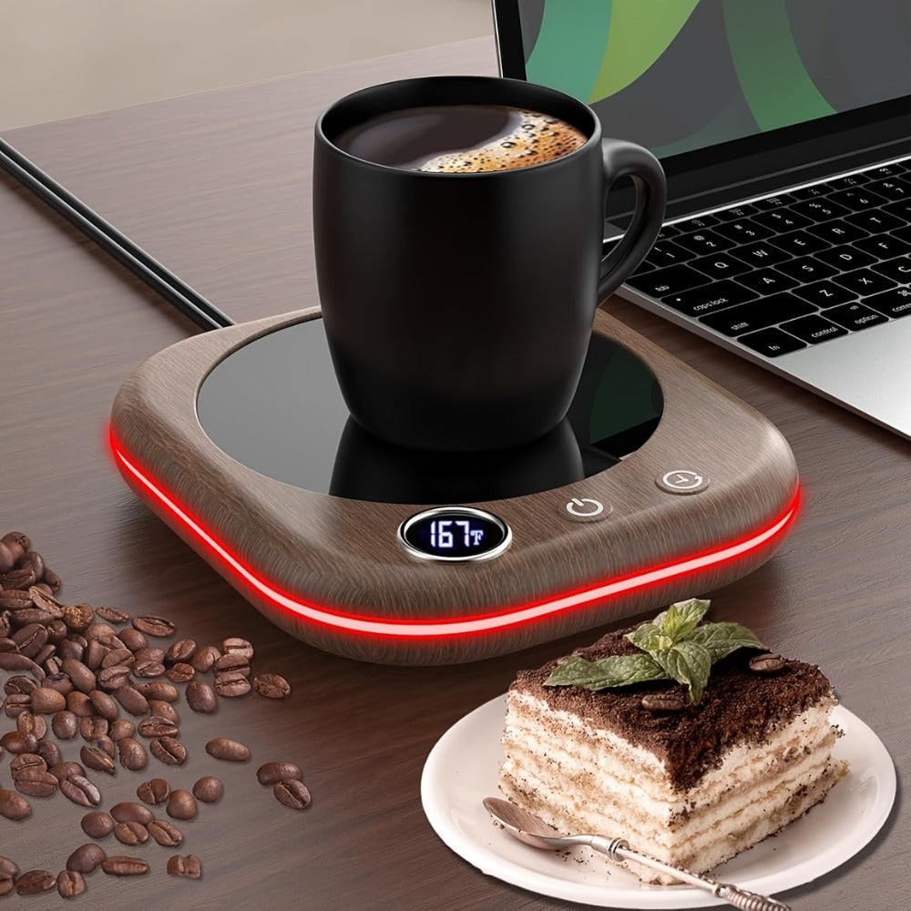Smart Electric Coffee Mug Warmer 40W, Desktop Coffee Cup Thermos with Temperature Display, 3 Heat Settings
