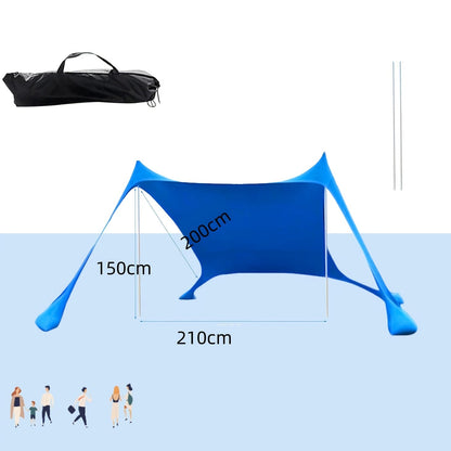 Beach Canopy Pop Up Sun Shelter Large 4-6 Person Portable Outdoor for Garden, Patio and Yard Use