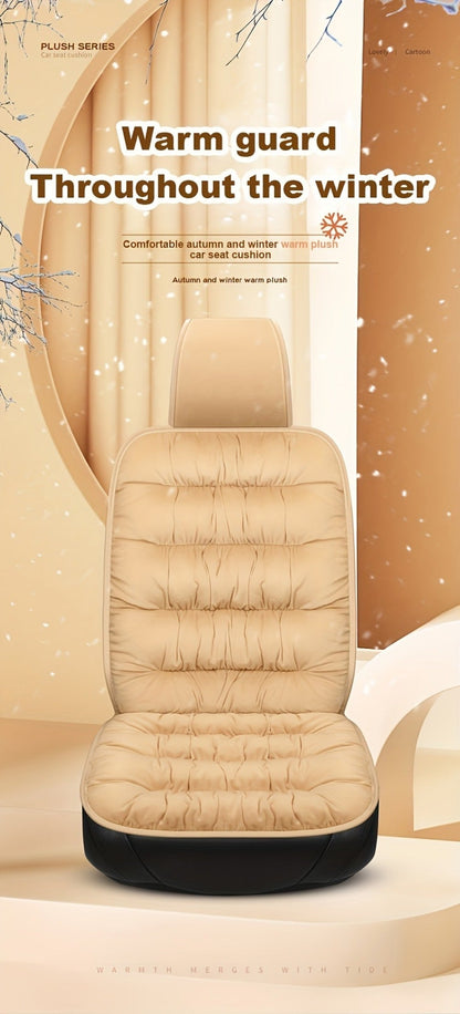 Vest-Style Car Seat Cushion with Connected Backrest and Seat Pad, Memory Foam Fill and Red, Beige or Black Options
