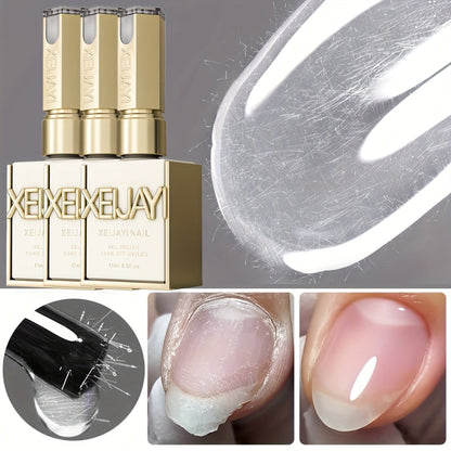 Fiber Nail Glue 3pcs Set, Quick Dry Fiberglass Reinforced Adhesive for Nail Tips Extension, Broken Nail &