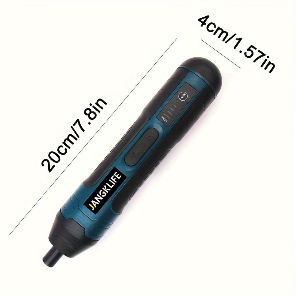 Cordless Electric Screwdriver Set, Rechargeable Power Screwdriver with LED Light, DC Charging, Bit Accessories Included