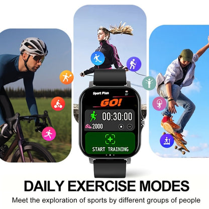 Smartwatch Email Display 1.83" Full Touch – Wireless Calling, Pedometer, Activity Tracker, Multi-Exercise Modes, Dual TPU Strap, USB