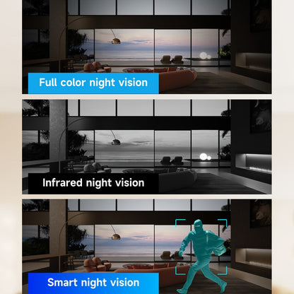 Indoor Security Camera 2-Pack with 355° Pan-Tilt, Dual-Band WiFi, Color Night Vision and SD or Cloud Storage