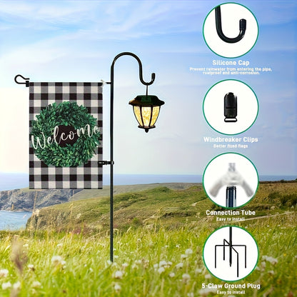 Garden Flag Holder | Heavy Duty Shepherd Hook Adjustable Rust Resistant