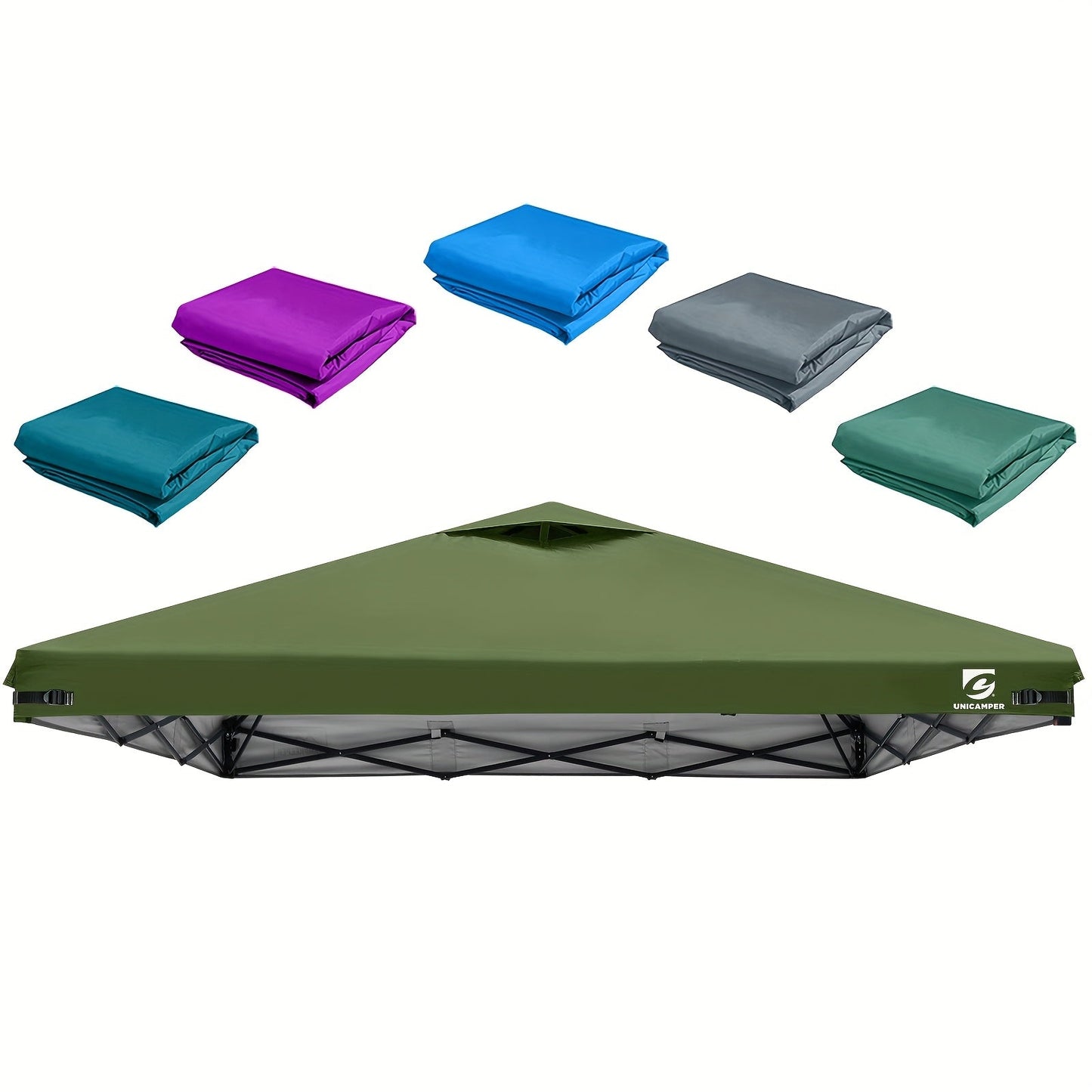 10x10 Canopy Replacement Top Cover for Straight Leg Tents – Ventilation Ports, Instant Shade, 11 Color Options