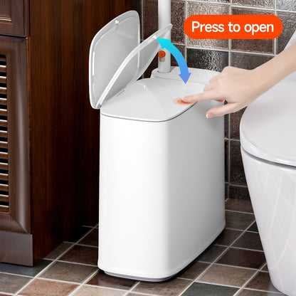 Disposable Toilet Brush with Trash Can 3-in-1 Set Replaceable Brush Heads Space-Saving for Entryways, Bedrooms and Living Spaces