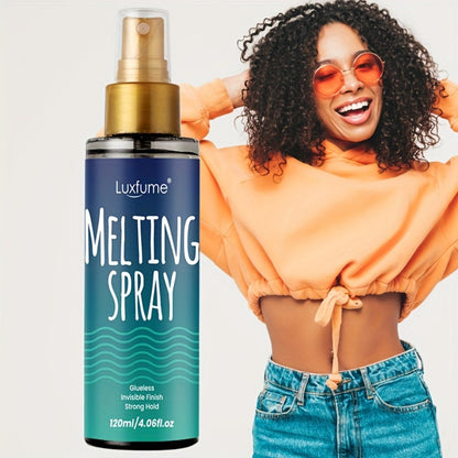 Lace Wig Melt Spray Strong Hold No Residue Quick Dry 4.06 Fl Oz Invisible Glueless Adhesive for Lace Front Closure Wigs Portable 1pc or 2pcs