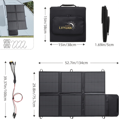 Foldable Solar Panel 120W 200W 300W 400W 22.5% High Efficiency Monocrystalline Portable Outdoor for Garden, Pathway and Patio Lighting