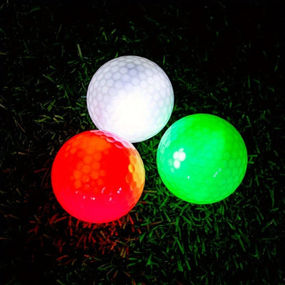 LED Golf Balls Glow in the Dark, Ultra-Bright 3-LED Night Golf Balls with 8-Min Reset Timer & Mesh Bag
