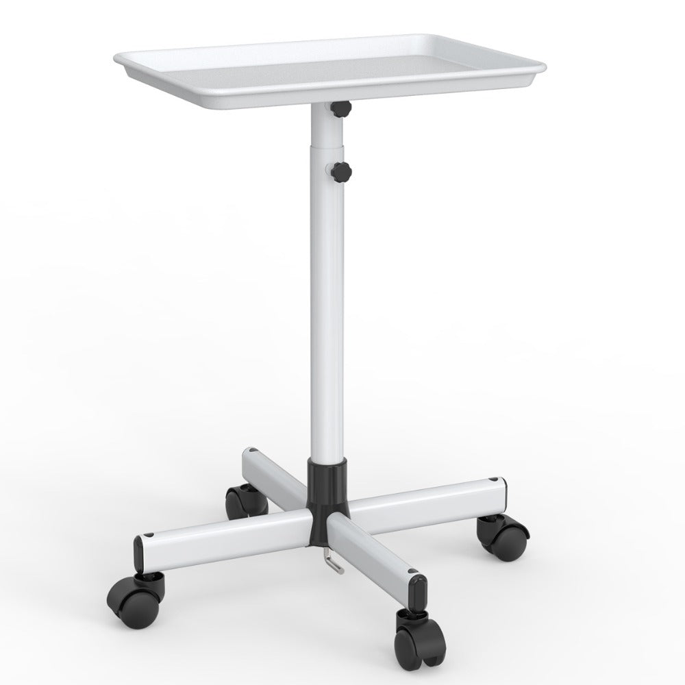 Salon Trolley Cart Height Adjustable 30 to 42 Inch Rolling Tray Table on Wheels Lockable Casters for Hair Stylist Barber Esthetician Nail