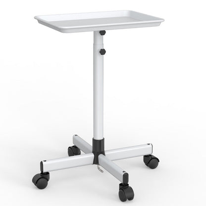 Salon Trolley Cart Height Adjustable 30 to 42 Inch Rolling Tray Table on Wheels Lockable Casters for Hair Stylist Barber Esthetician Nail