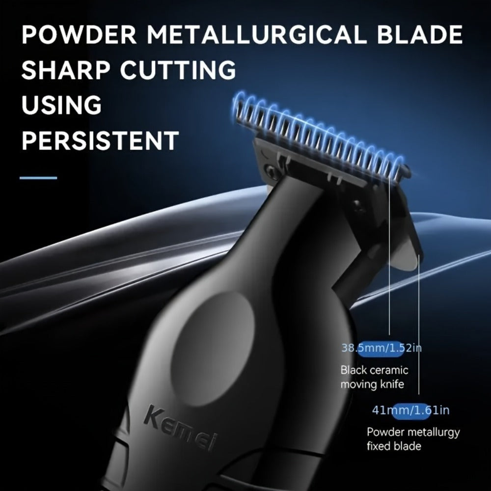 Hair Clipper Kemei KM-2299 Cordless Trimmer with USB Charging, Six Guide Combs and 180-Minute Runtime